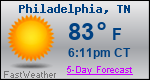 Weather Forecast for Philadelphia, TN