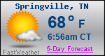Weather Forecast for Springville, TN
