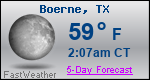 Weather Forecast for Boerne, TX