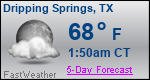 Weather Forecast for Dripping Springs, TX