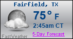 Weather Forecast for Fairfield, TX
