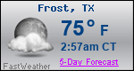 Weather Forecast for Frost, TX