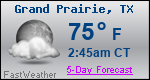 Weather Forecast for Grand Prairie, TX