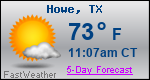 Weather Forecast for Howe, TX