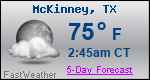 Weather Forecast for McKinney, TX