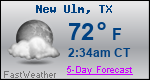 Weather Forecast for New Ulm, TX