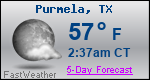 Weather Forecast for Purmela, TX