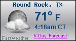 Weather Forecast for Round Rock, TX