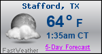 Weather Forecast for Stafford, TX