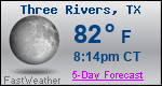 Weather Forecast for Three Rivers, TX