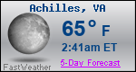 Weather Forecast for Achilles, VA