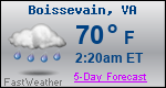 Weather Forecast for Boissevain, VA