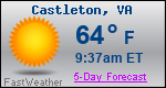 Weather Forecast for Castleton, VA