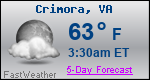 Weather Forecast for Crimora, VA