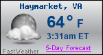 Weather Forecast for Haymarket, VA