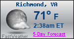 Weather Forecast for Richmond, VA