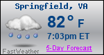 Weather Forecast for Springfield, VA