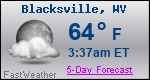 Weather Forecast for Blacksville, WV