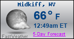 Weather Forecast for Midkiff, WV