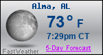 Weather Forecast for Alma, AL