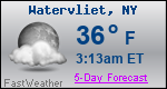 Weather Forecast for Watervliet, NY