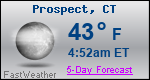 Weather Forecast for Prospect, CT