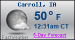 Weather Forecast for Carroll, IA