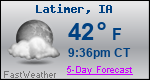Weather Forecast for Latimer, IA