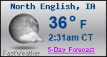 Weather Forecast for North English, IA