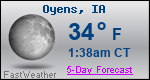 Weather Forecast for Oyens, IA