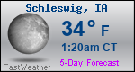 Weather Forecast for Schleswig, IA