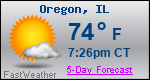 Weather Forecast for Oregon, IL