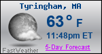 Weather Forecast for Tyringham, MA
