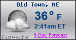 Weather Forecast for Old Town, ME