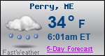 Weather Forecast for Perry, ME
