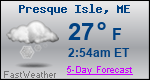 Weather Forecast for Presque Isle, ME
