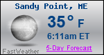 Weather Forecast for Sandy Point, ME