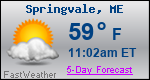 Weather Forecast for Springvale, ME