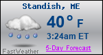 Weather Forecast for Standish, ME
