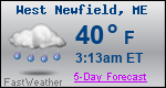 Weather Forecast for West Newfield, ME