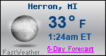 Weather Forecast for Herron, MI