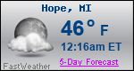 Weather Forecast for Hope, MI
