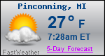 Weather Forecast for Pinconning, MI