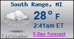 Weather Forecast for South Range, MI
