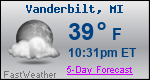 Weather Forecast for Vanderbilt, MI