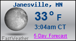 Weather Forecast for Janesville, MN