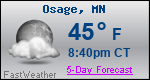 Weather Forecast for Osage, MN