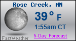 Weather Forecast for Rose Creek, MN