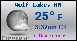 Weather Forecast for Wolf Lake, MN