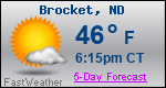 Weather Forecast for Brocket, ND